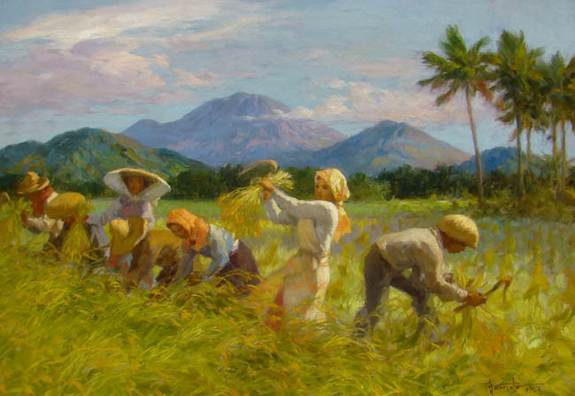 Fernando Amorsolo - Rice Harvesting